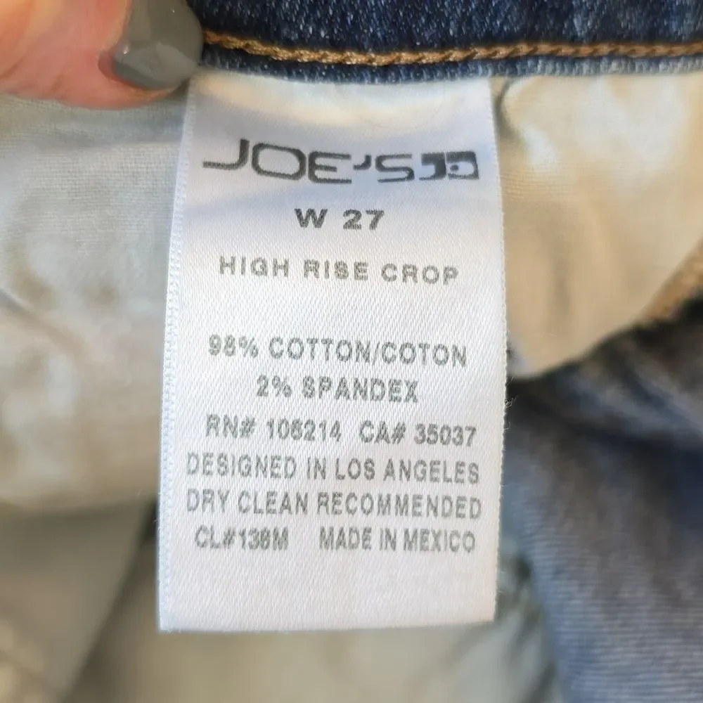 Joe's High Rise Crop JEANS! Distressed, Size 27, GREAT COND!